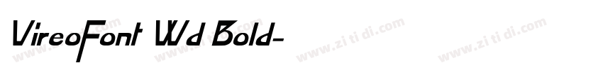 VireoFont Wd Bold字体转换